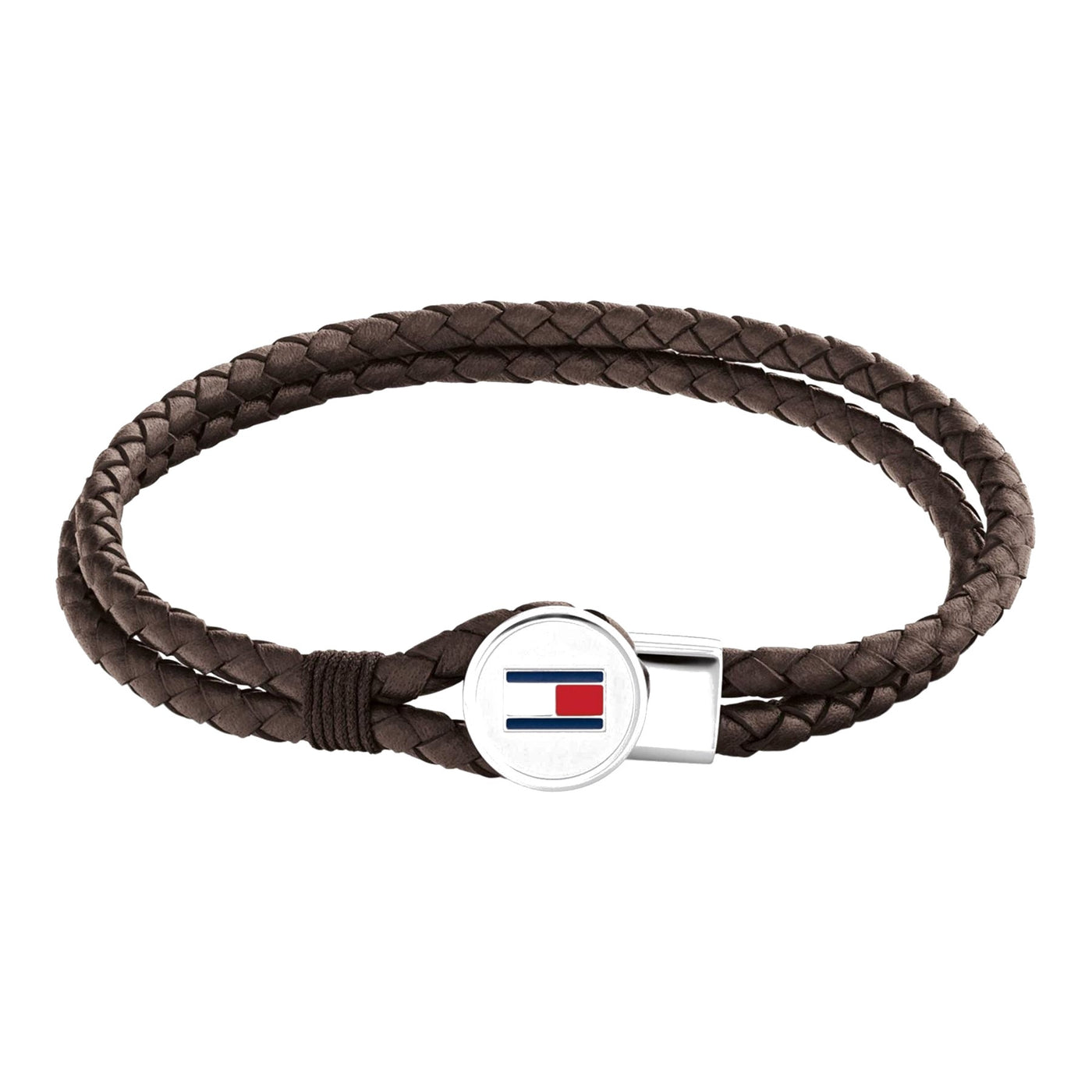Tommy Hilfiger Hilfiger Men’s Braided Leather Bracelet