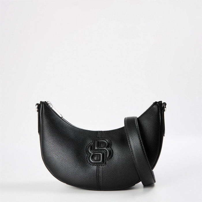 Boss Anett Halfmoon Crescent Shape Hobo Bag with Monogram