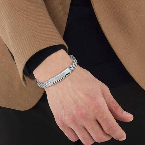 Boss Alen Mesh Magnetic Closure Chain Bracelet