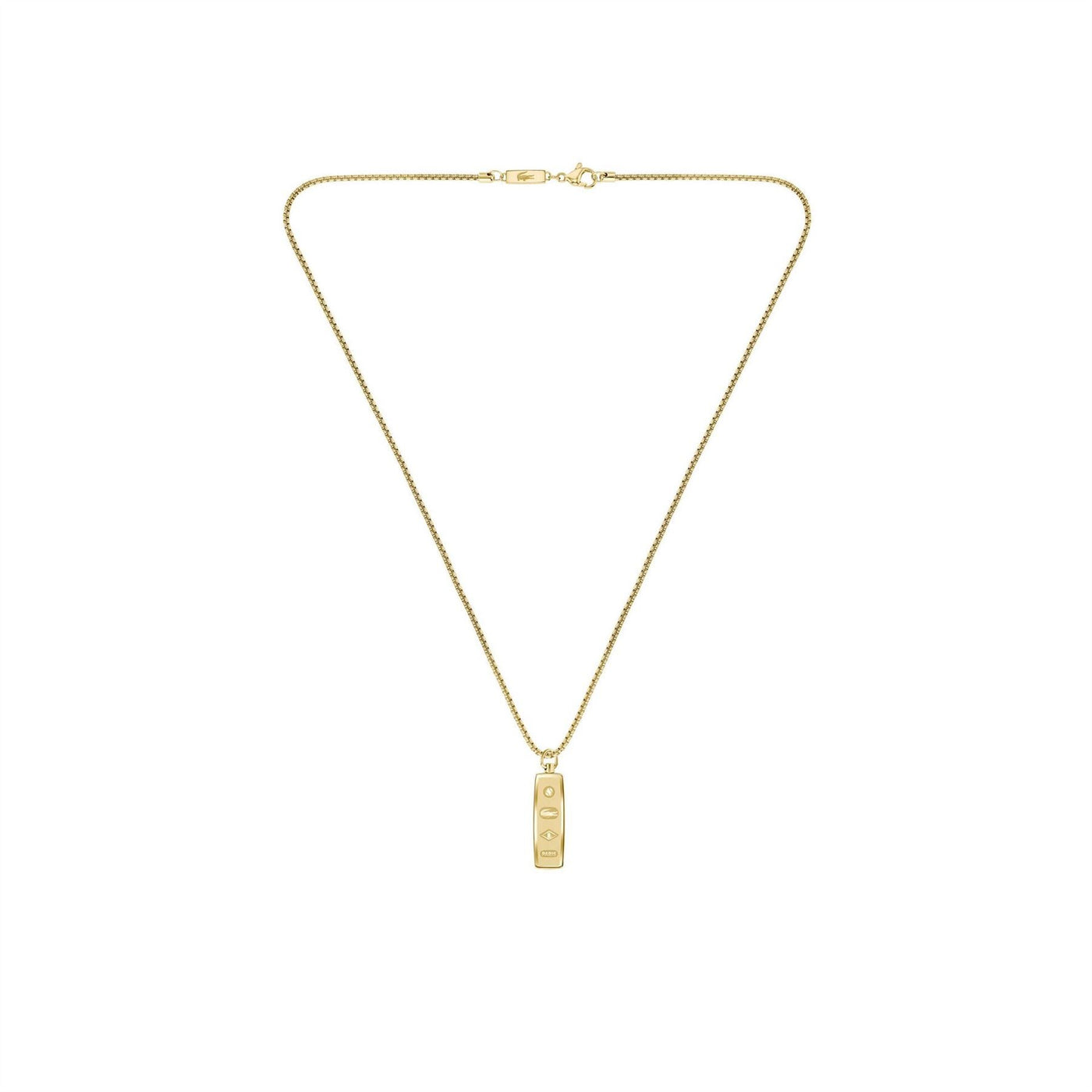 Lacoste Mens District Reversible Pendant Necklace