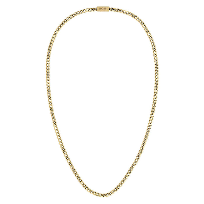 Boss Chain Gold Metallic Magnetic Closure Necklace