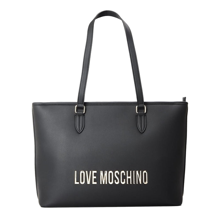 Love Moschino Love Rectangle Shaped Tote with Gold Tone Hardware