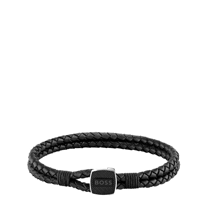 Boss Seal Braided 3mm Leather Bracelet