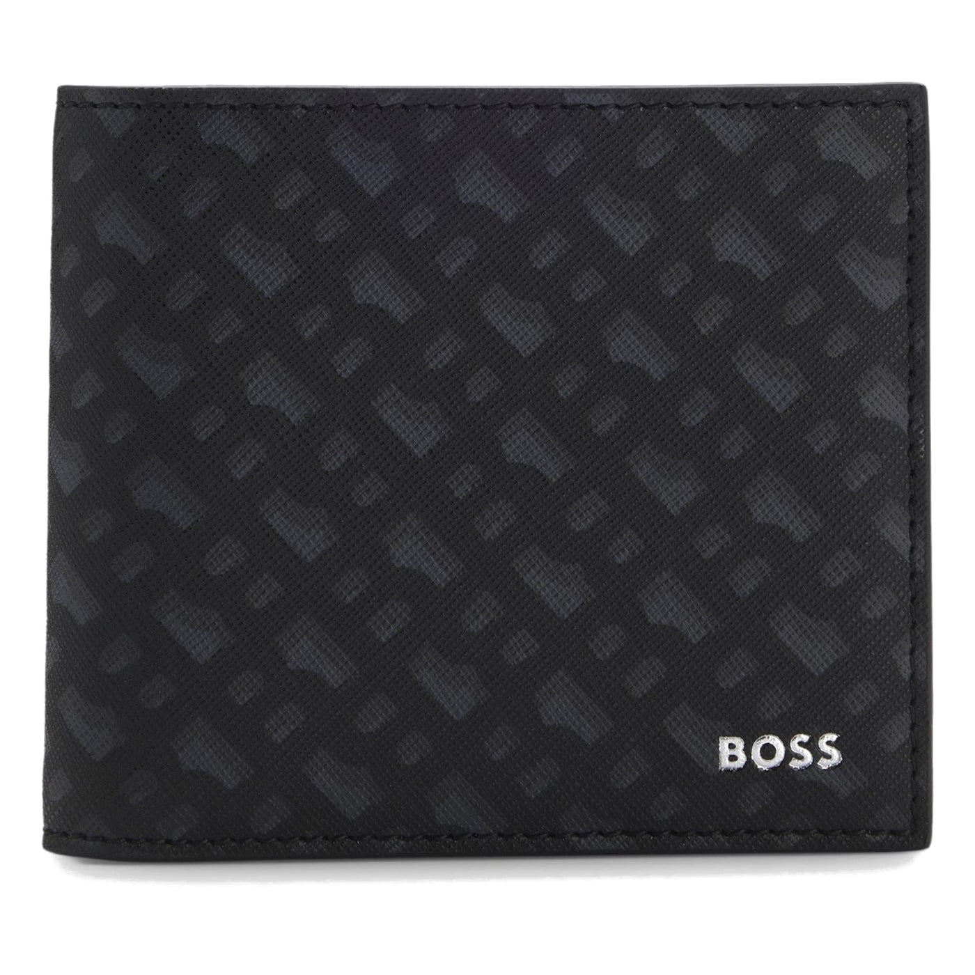 Boss Zair Geometric Patterned Billfold Wallet