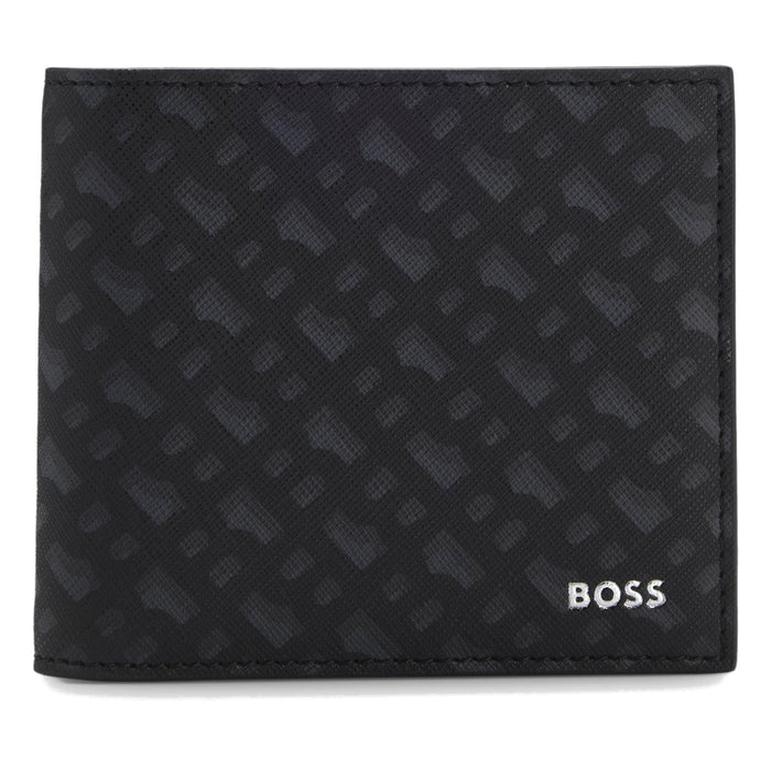 Boss Zair Geometric Patterned Billfold Wallet