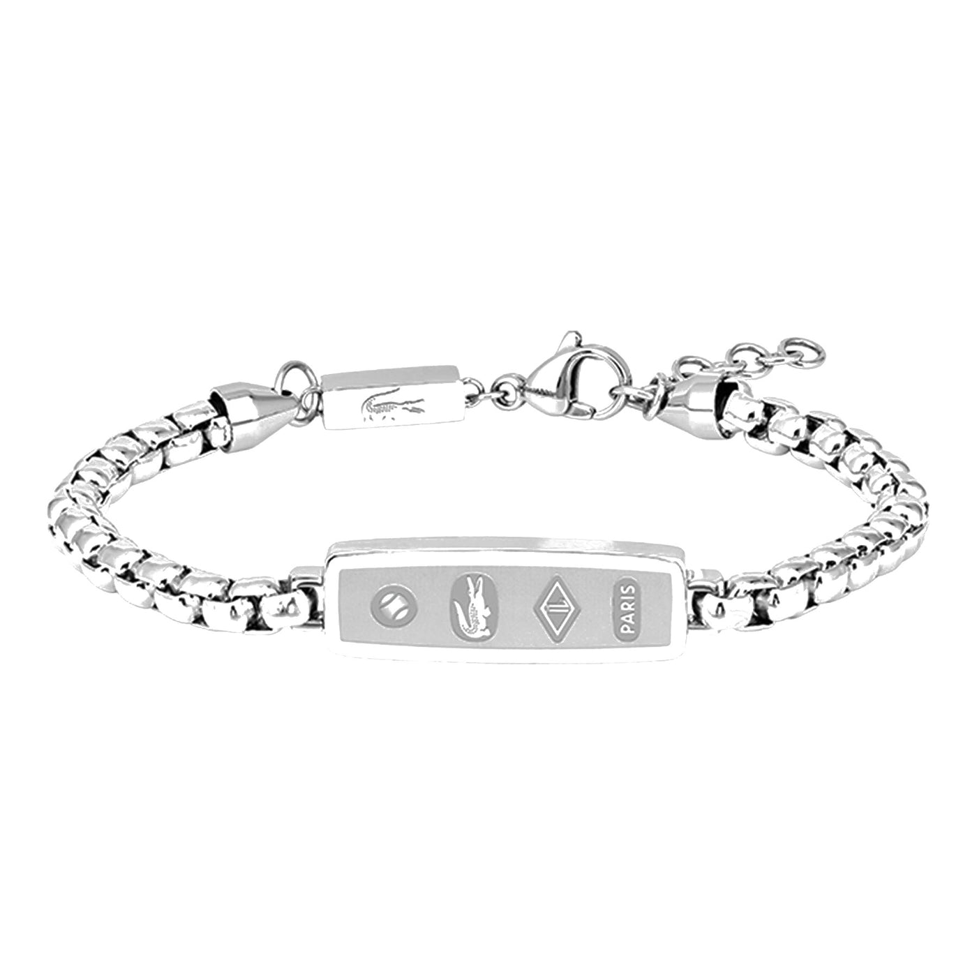 Lacoste Mens District Stainless Steel Reversible Pendant Bracelet